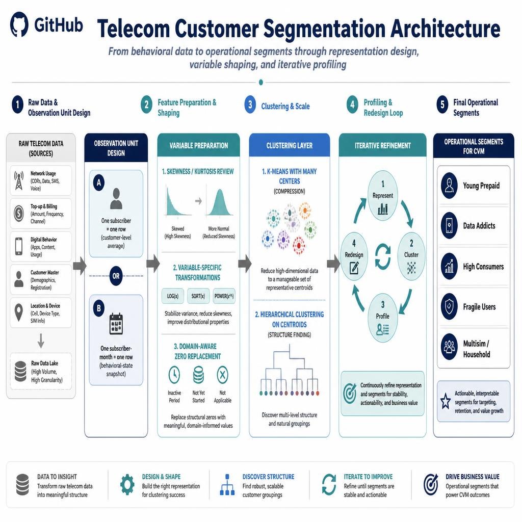 Telecom customer segmentation architecture