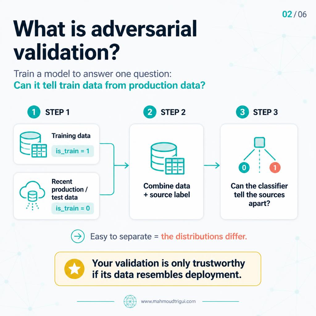 AUC 0.92 in cross-validation drops to 0.71 in production — slide 2
