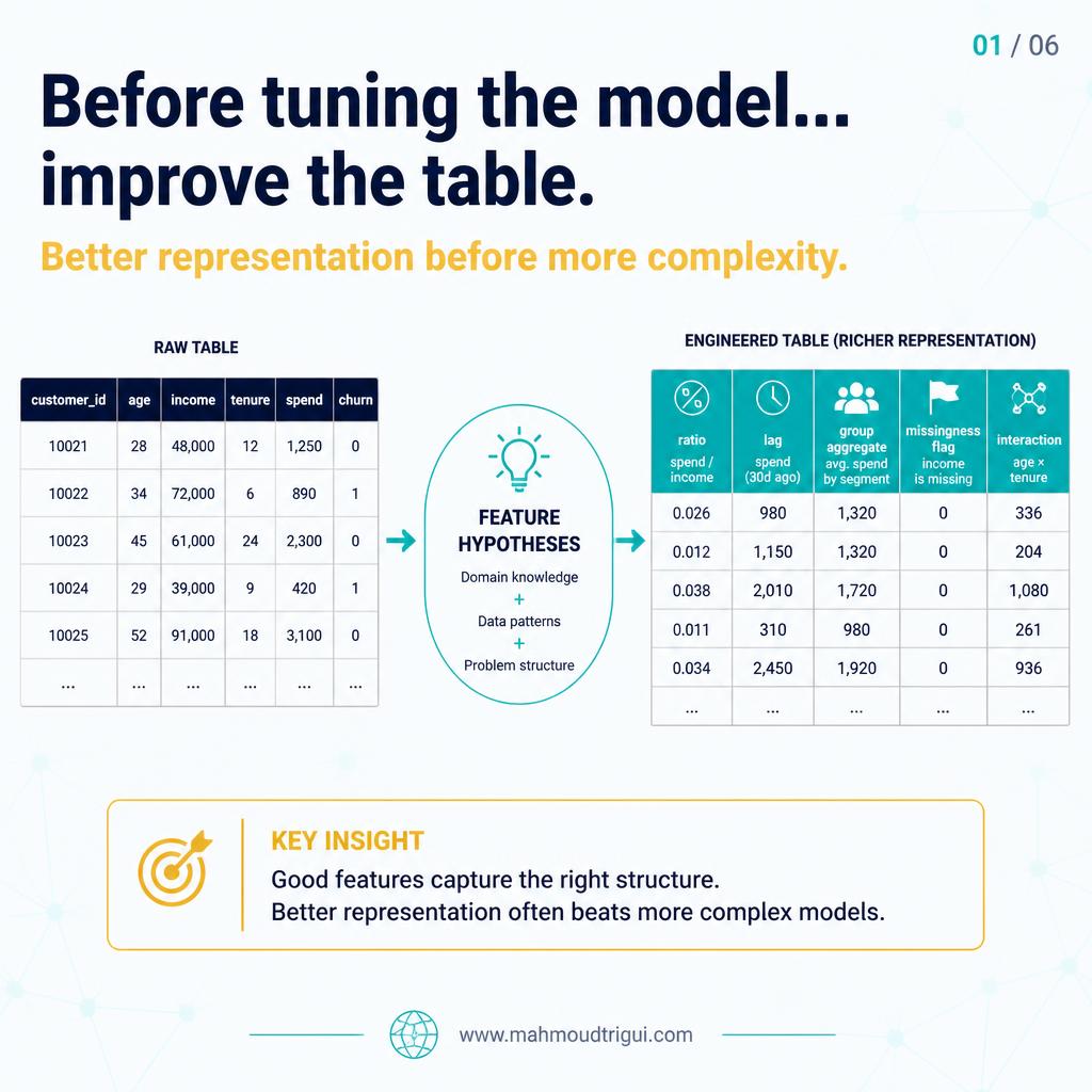 Before tuning model, improve the table