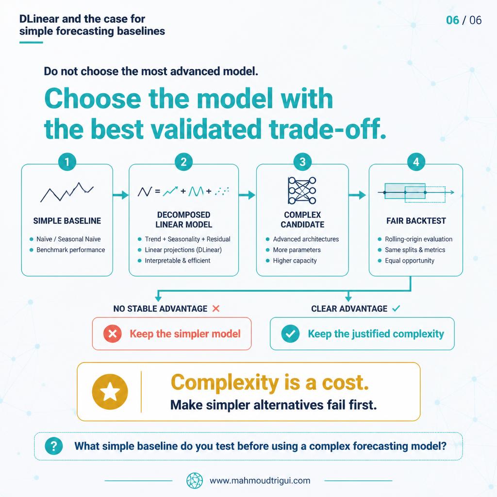 Do not choose the most advanced model - choose the model with the best validated trade-off