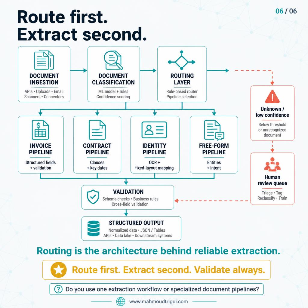 Do not force an uncertain document into a pipeline - unknown is a valid system outcome