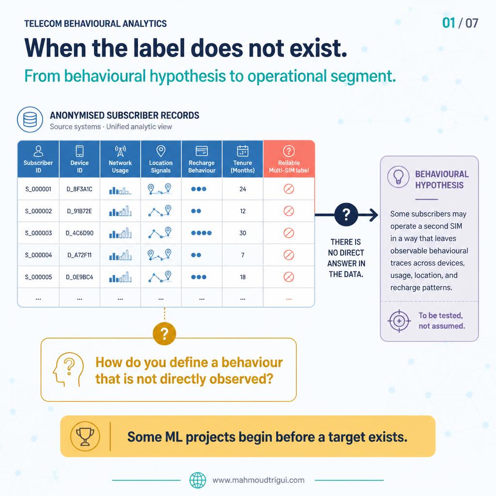 When the label does not exist — from behavioural hypothesis to operational segment